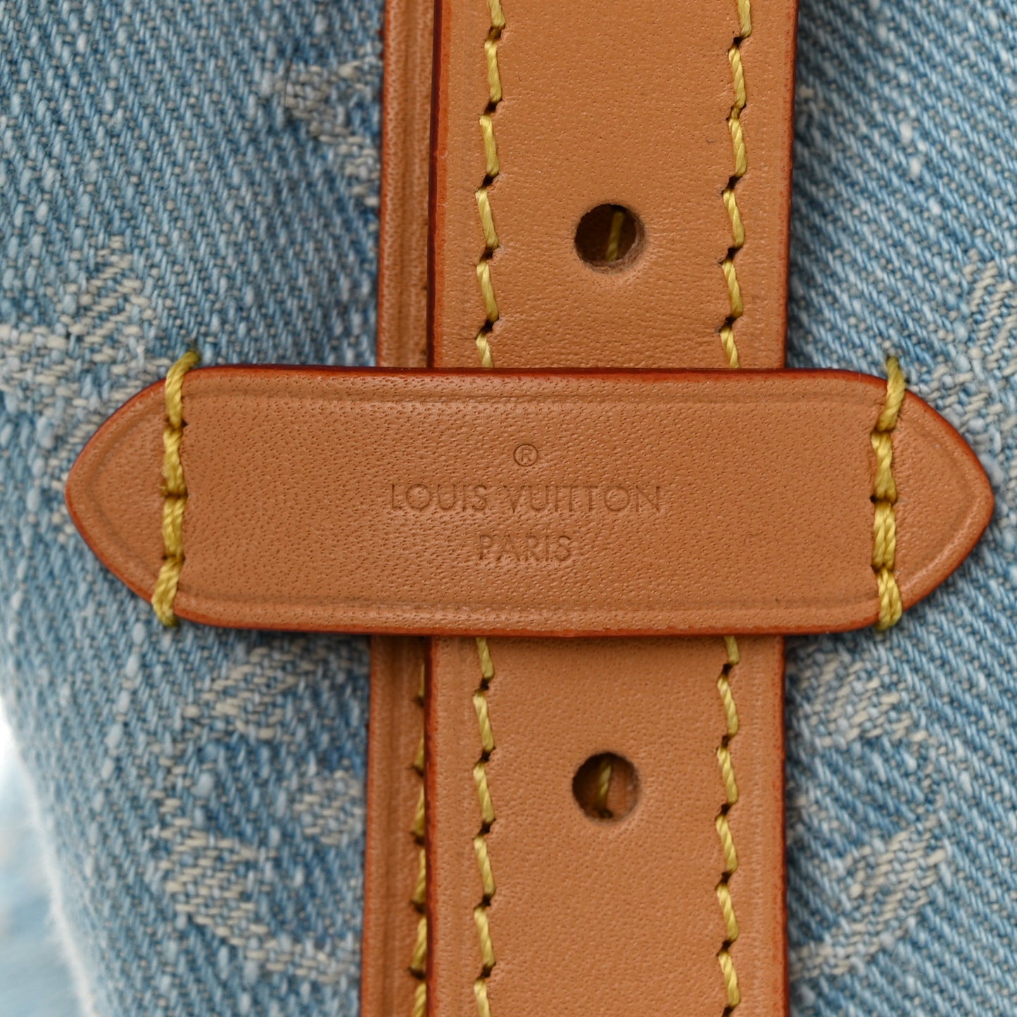 Monogram Denim CarryAll PM Sky Blue