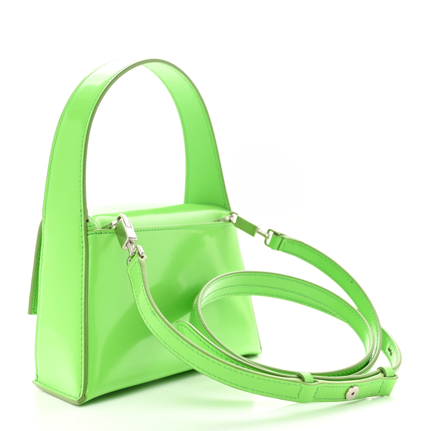 Calfskin Geometric Shoulder Bag Green