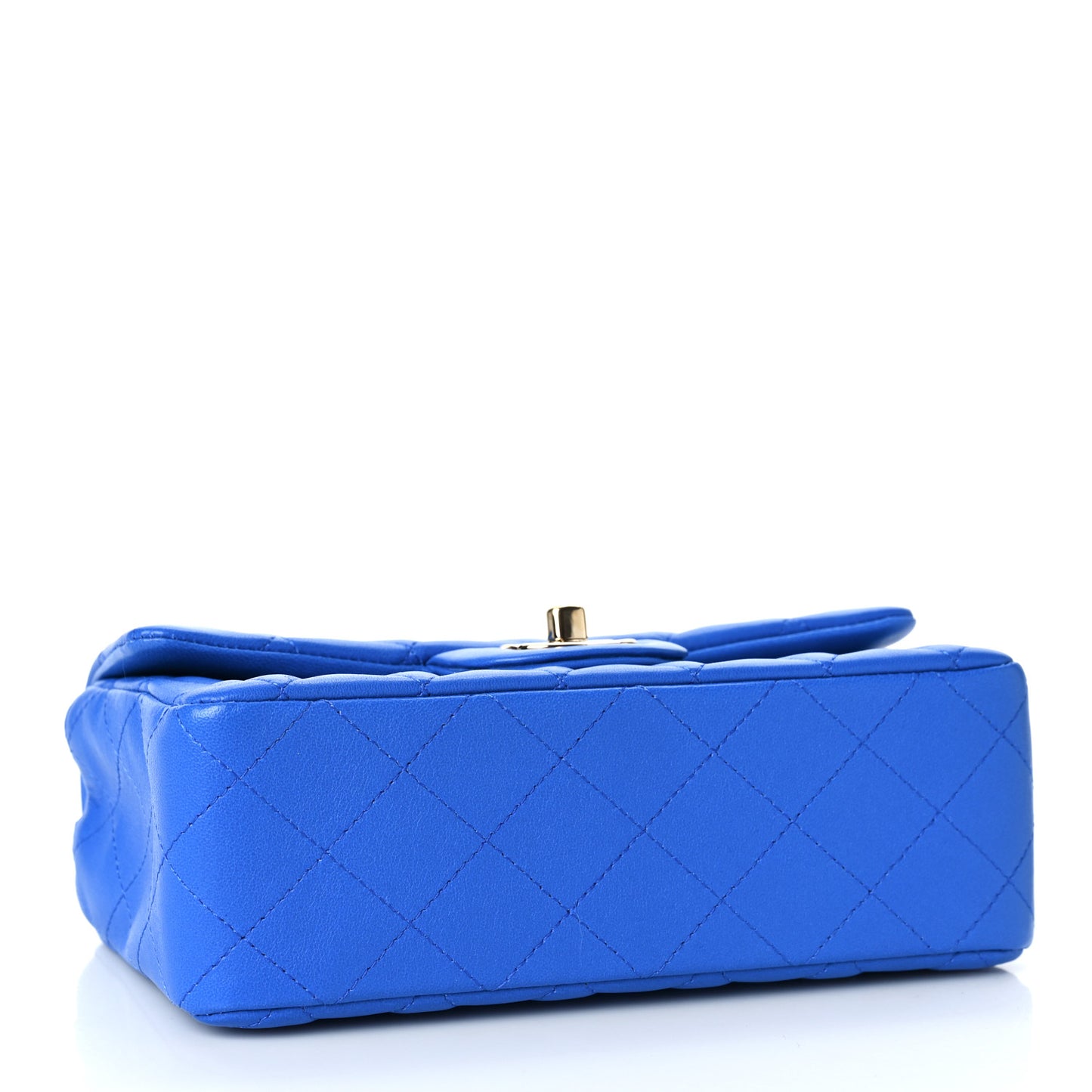 Lambskin Quilted Mini Rectangular Flap Royal Blue