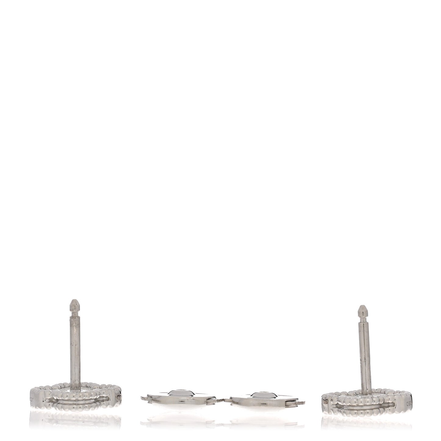 18K White Gold Diamond Sweet Alhambra Earrings