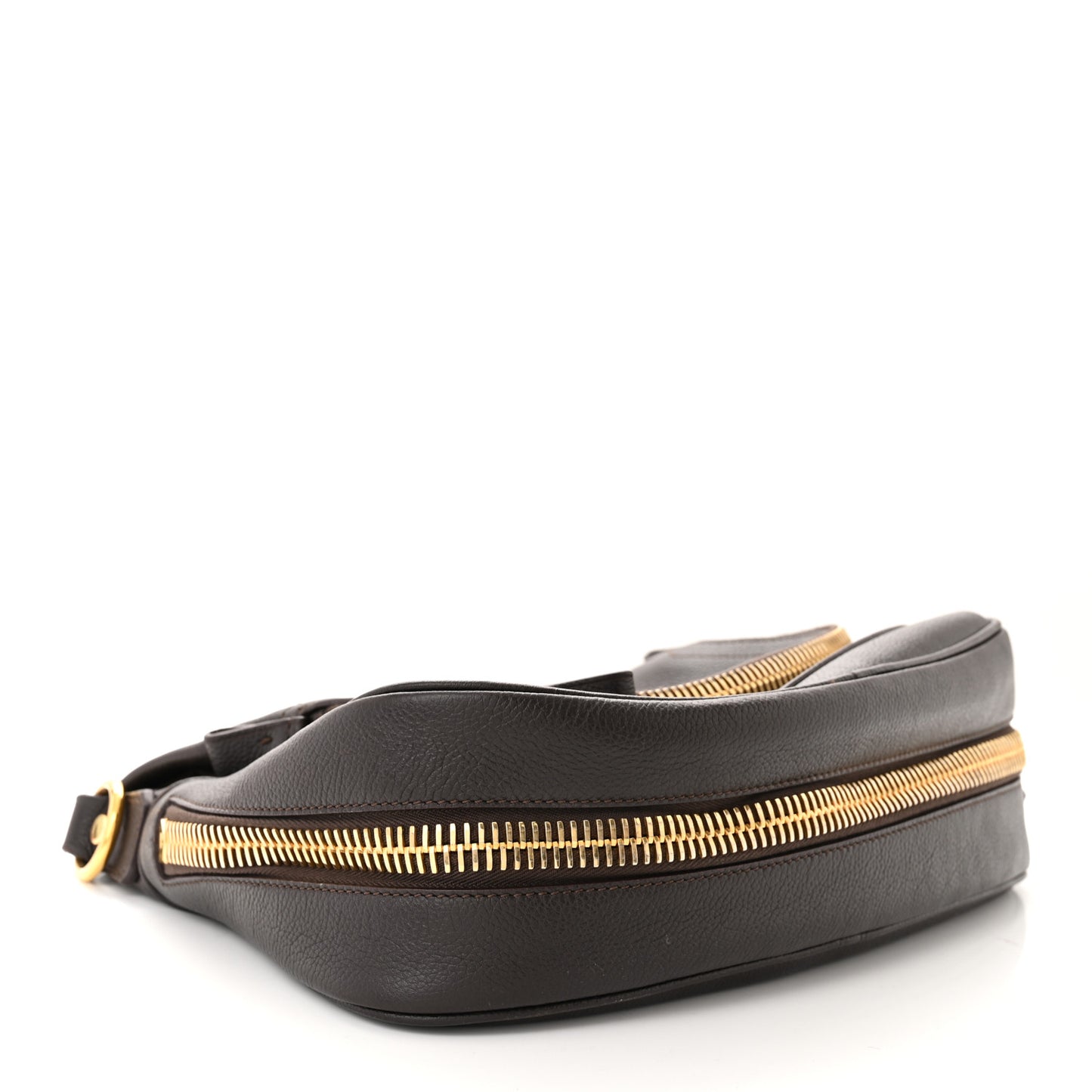 Grained Calfskin Medium Jennifer Crossbody Bag Brown