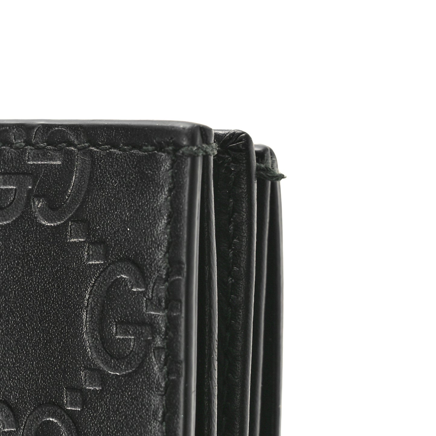 Guccissima Signature Bowy Card Case Wallet Black