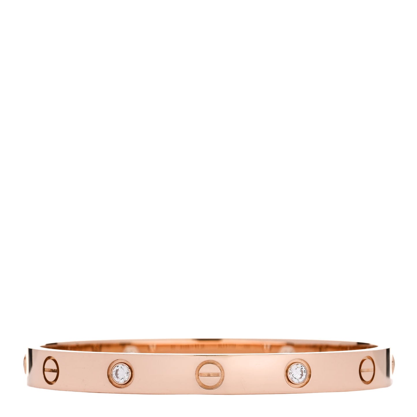 18K Pink Gold 4 Diamond LOVE Bracelet 16