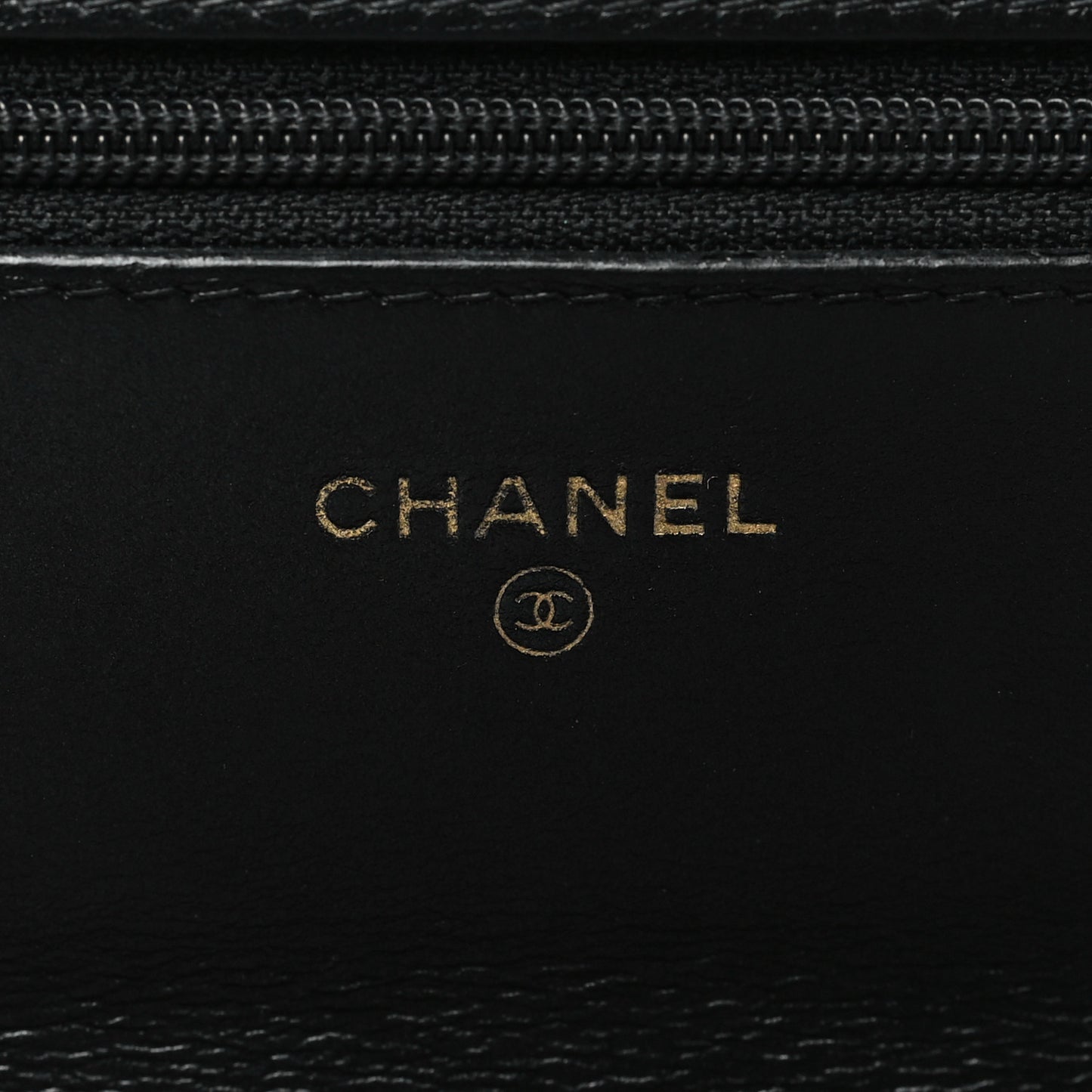 Goatskin Quilted Chanel 19 Wallet On Chain WOC Black