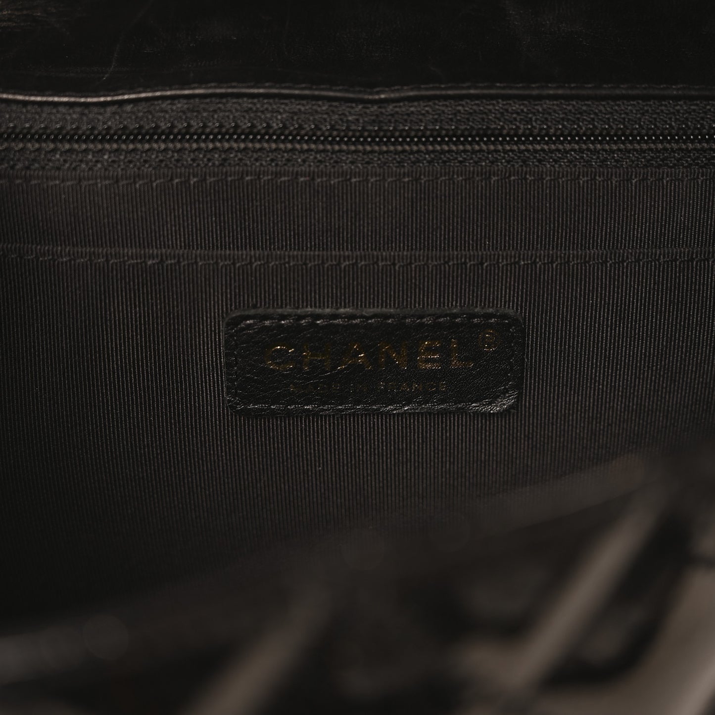 Patent Quilted Sparkle Glitter Jumbo Single Flap Black