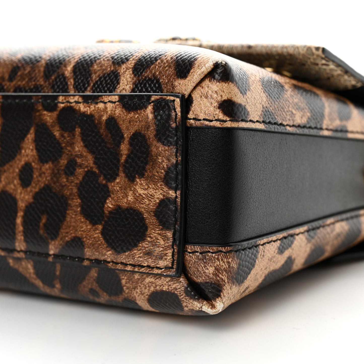 Dauphine Ayers Leopard Print Crystal Embellished DG Millennials Mini Crossbody Multicolor