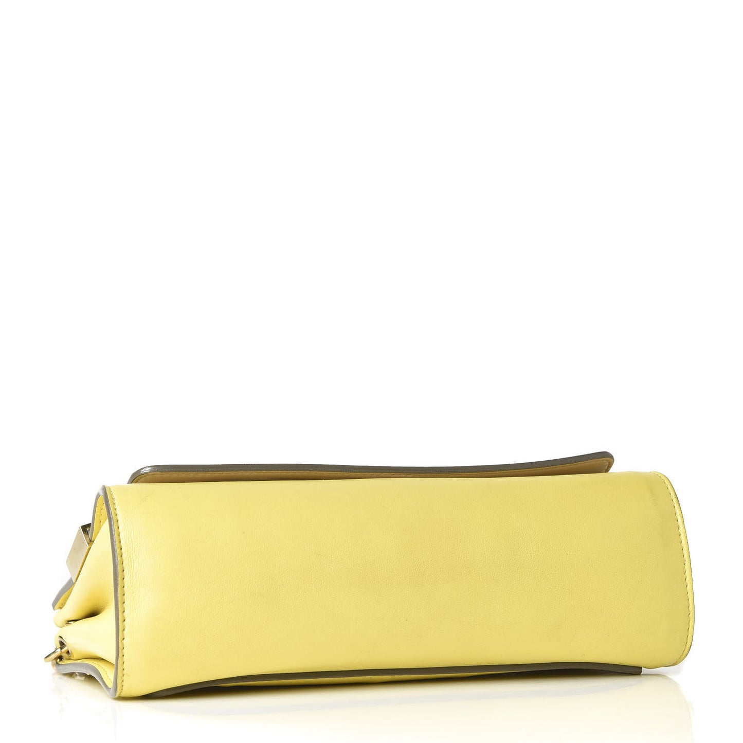 Nappa Medium Elle Chain Clutch Yellow
