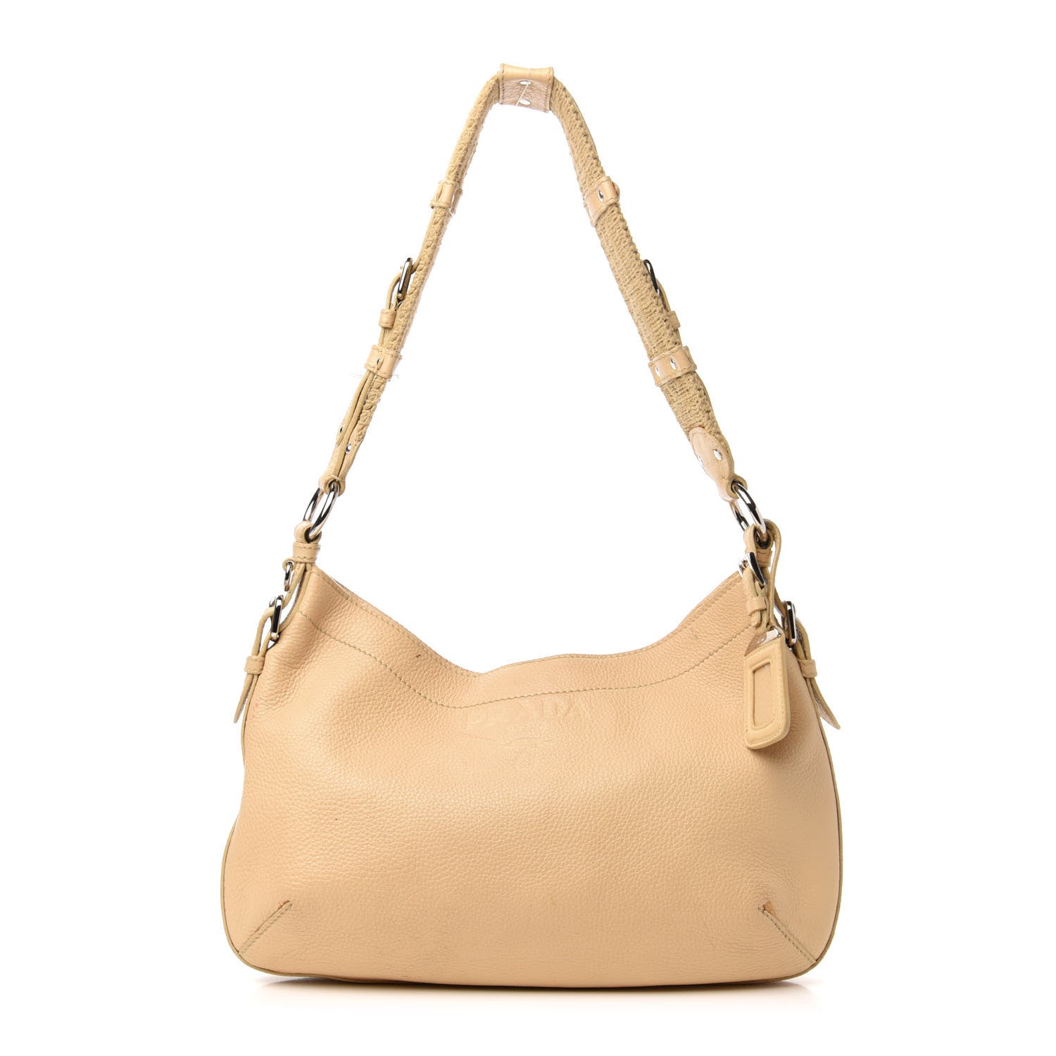 Prada Vitello Daino Shoulder Bag Sabbia 1 of 19