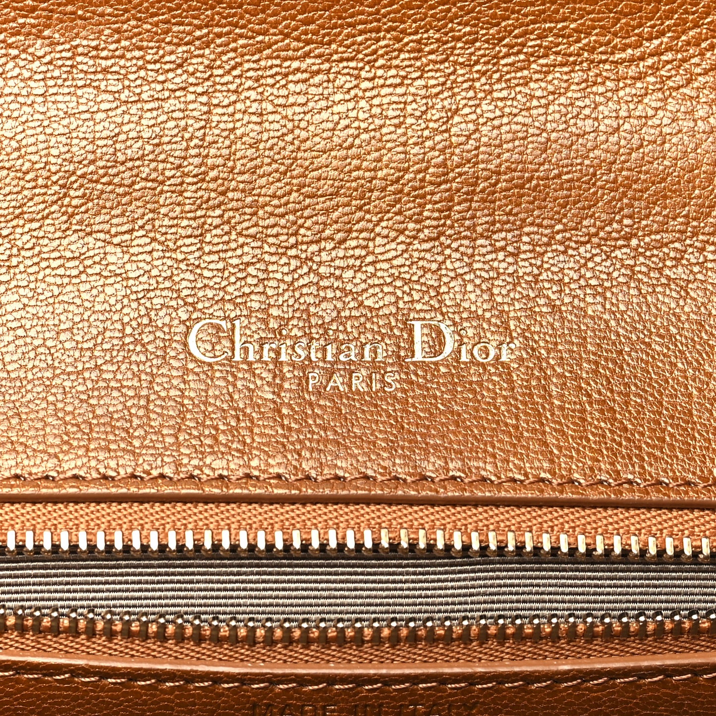 Grained Calfskin Medium Diorama Flap Bag Brown