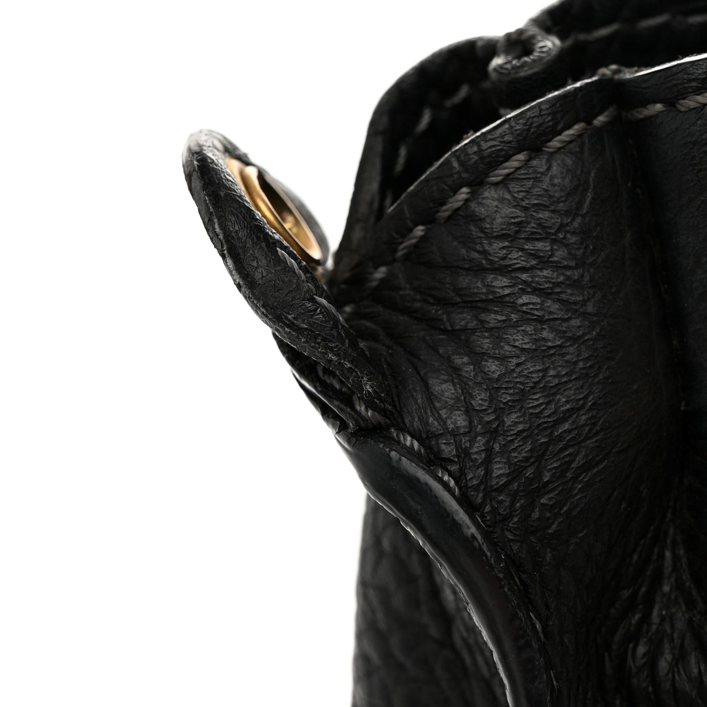 Calfskin Small Marcie Satchel Black