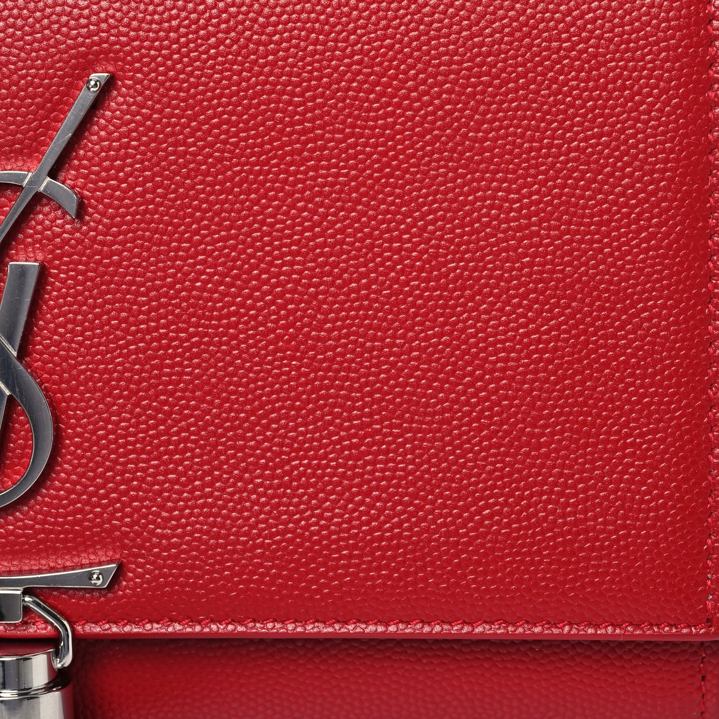 Grain De Poudre Small Classic Monogram Kate Tassel Satchel Red