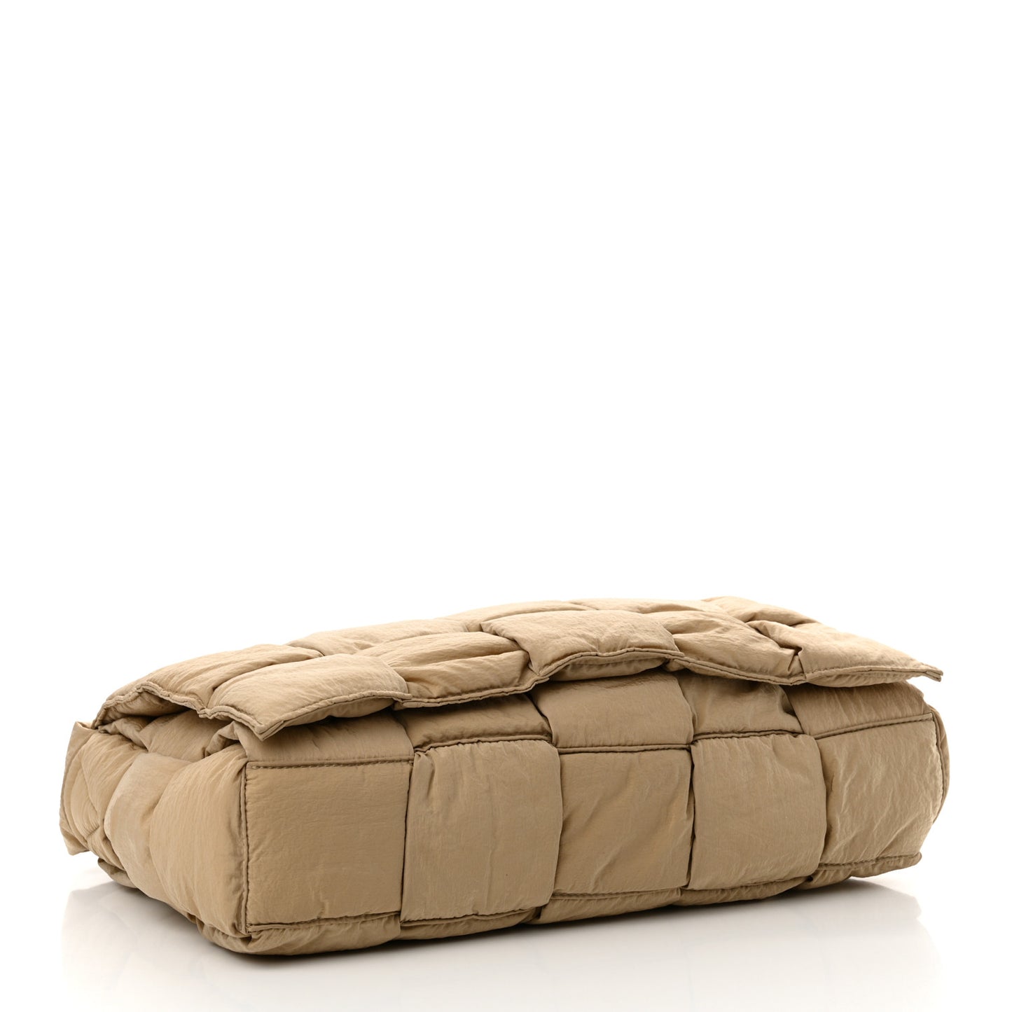 Nylon Intrecciato Padded Tech Maxi Cassette Bag Sesame
