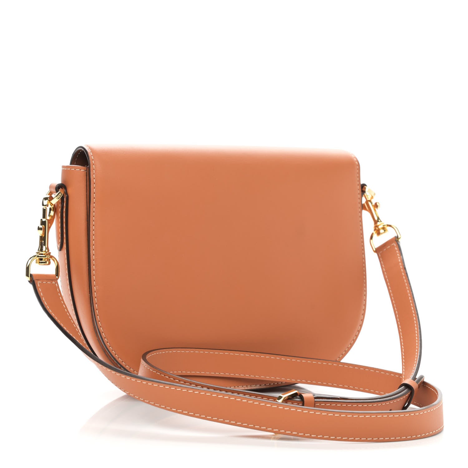 MCM Calfskin Small Mena Crossbody Bag Cognac 3 of 12