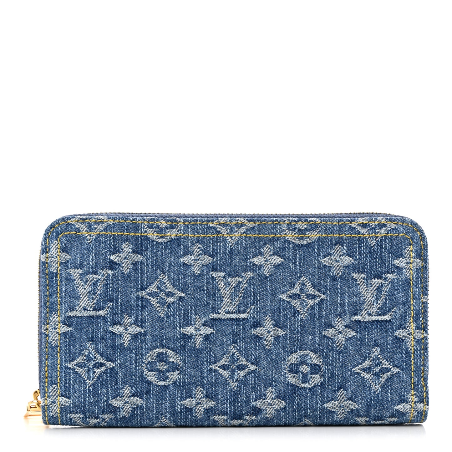 Monogram Denim Zippy Wallet NM Blue