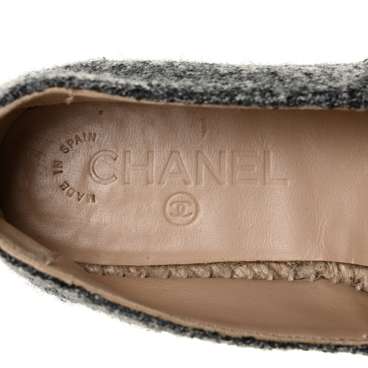Wool Velvet CC Espadrilles 36 Black