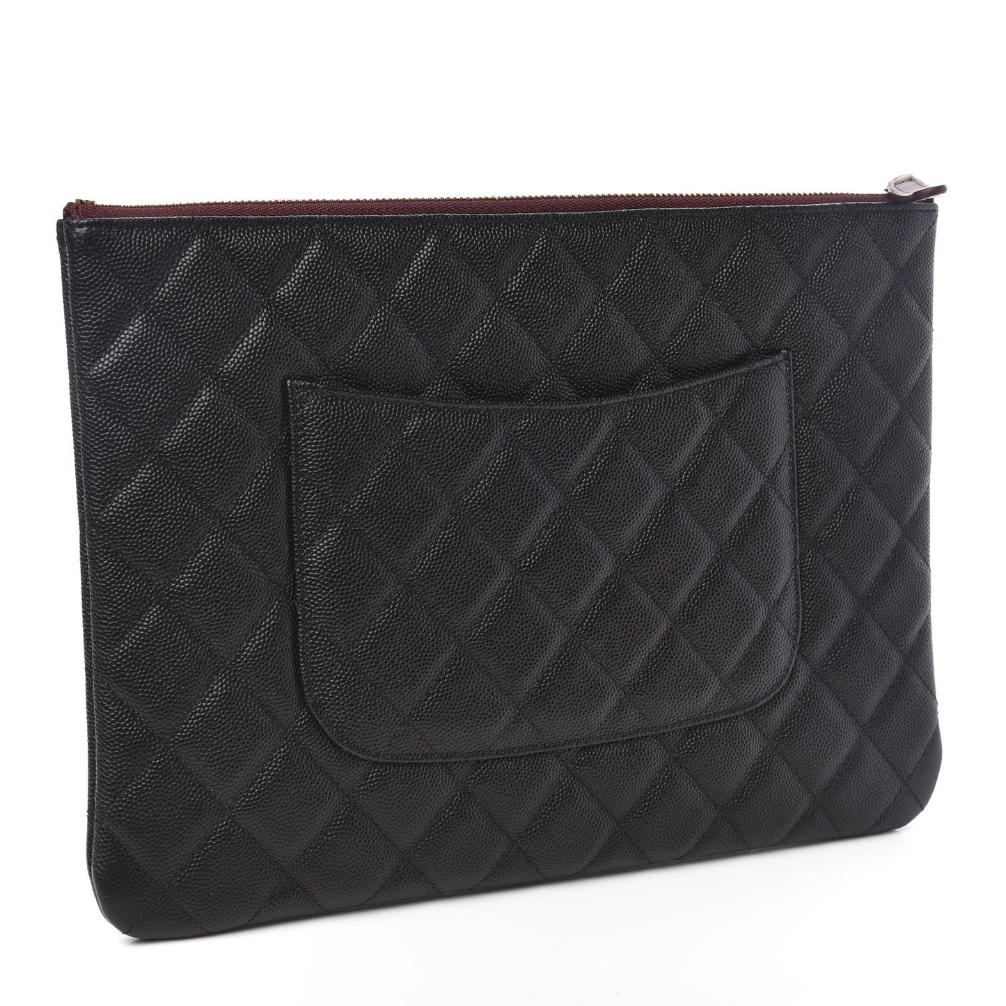 Caviar Quilted Medium Cosmetic Case Black