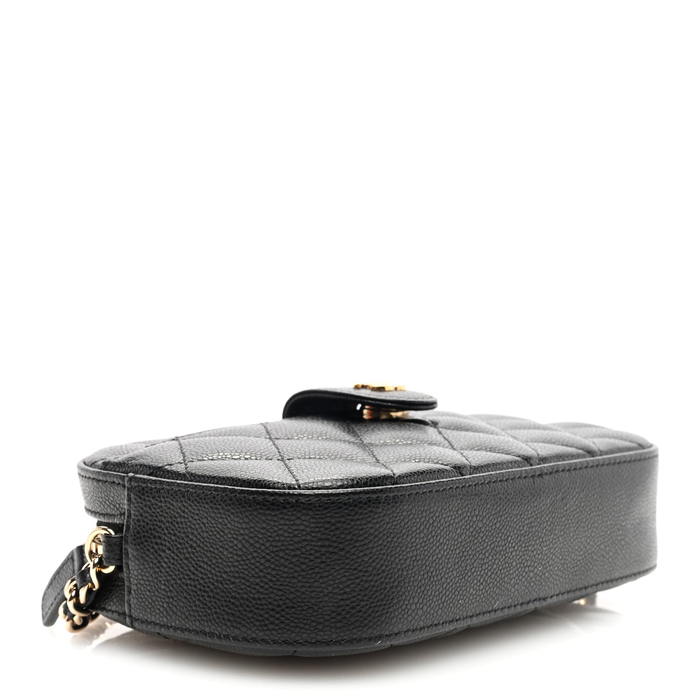 Caviar Quilted Chain Camera Bag Black