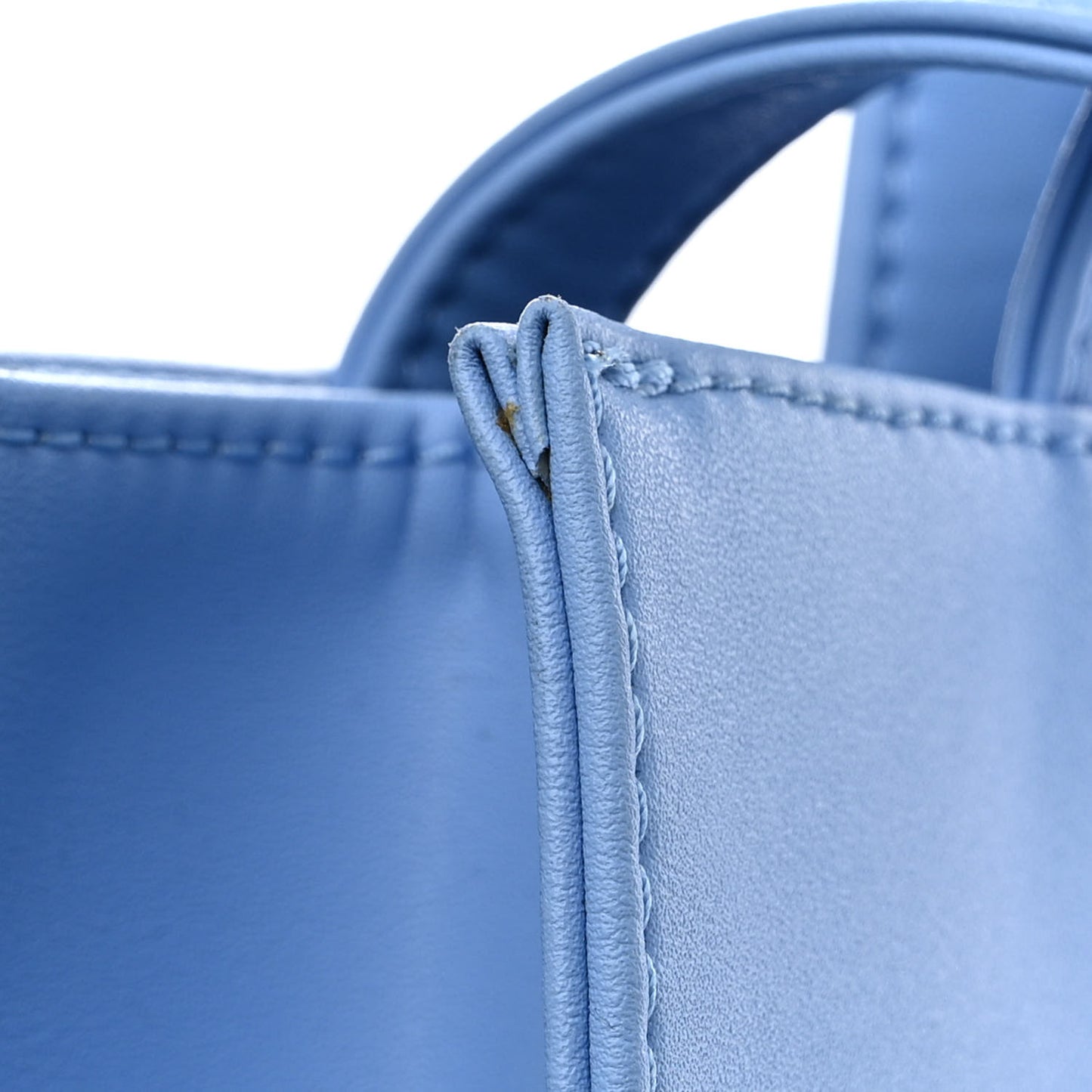 Vegan Leather Medium Shopping Bag Cerulean
