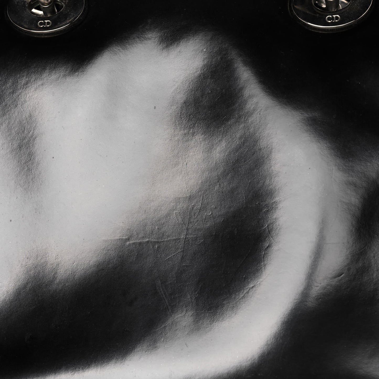 Glazed Calfskin Medium Lady Dior Black