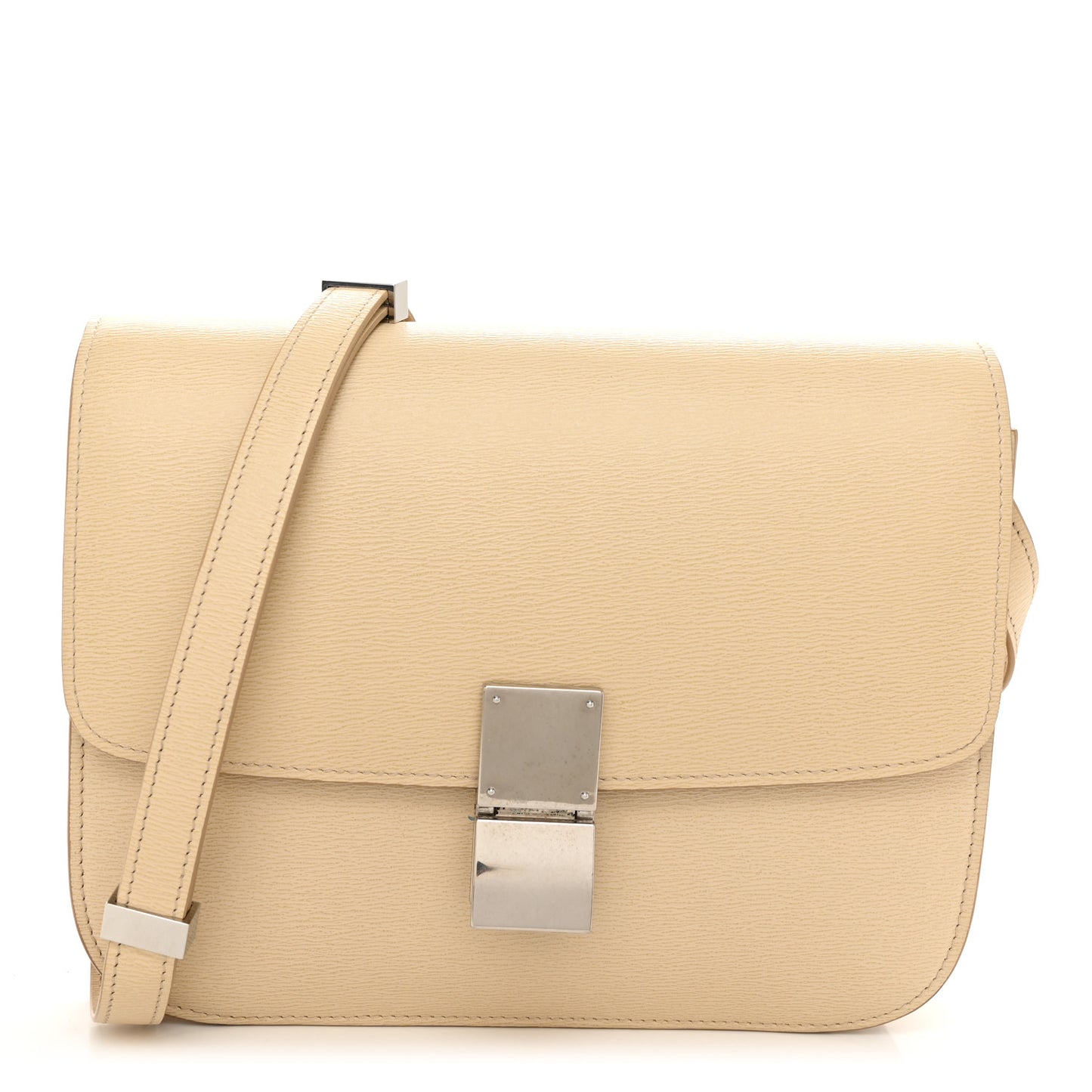 Liege Calfskin Medium Classic Box Flap Bag Powder
