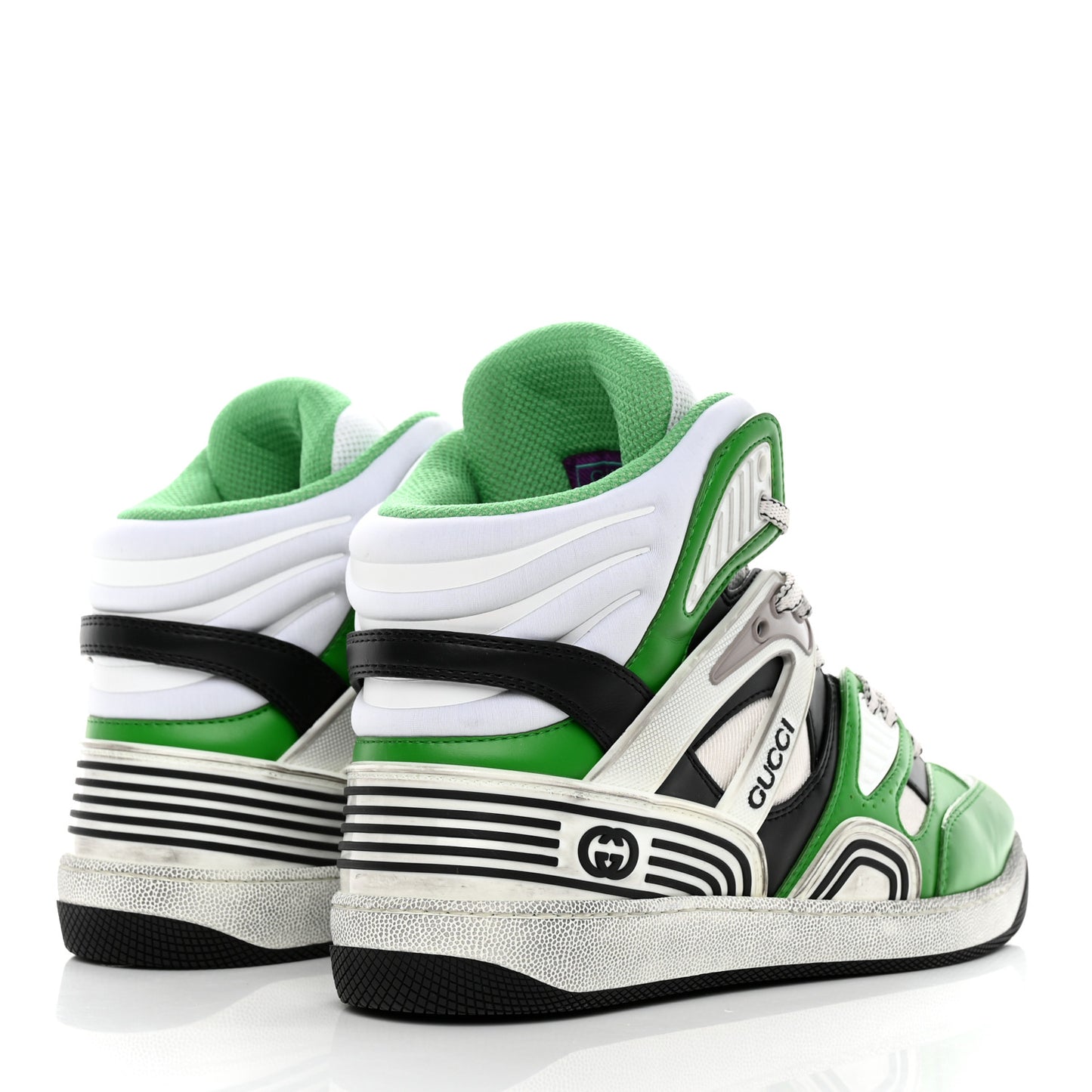 Demetra Mens Basket High Top Sneakers 8 Holly Green Great White Black