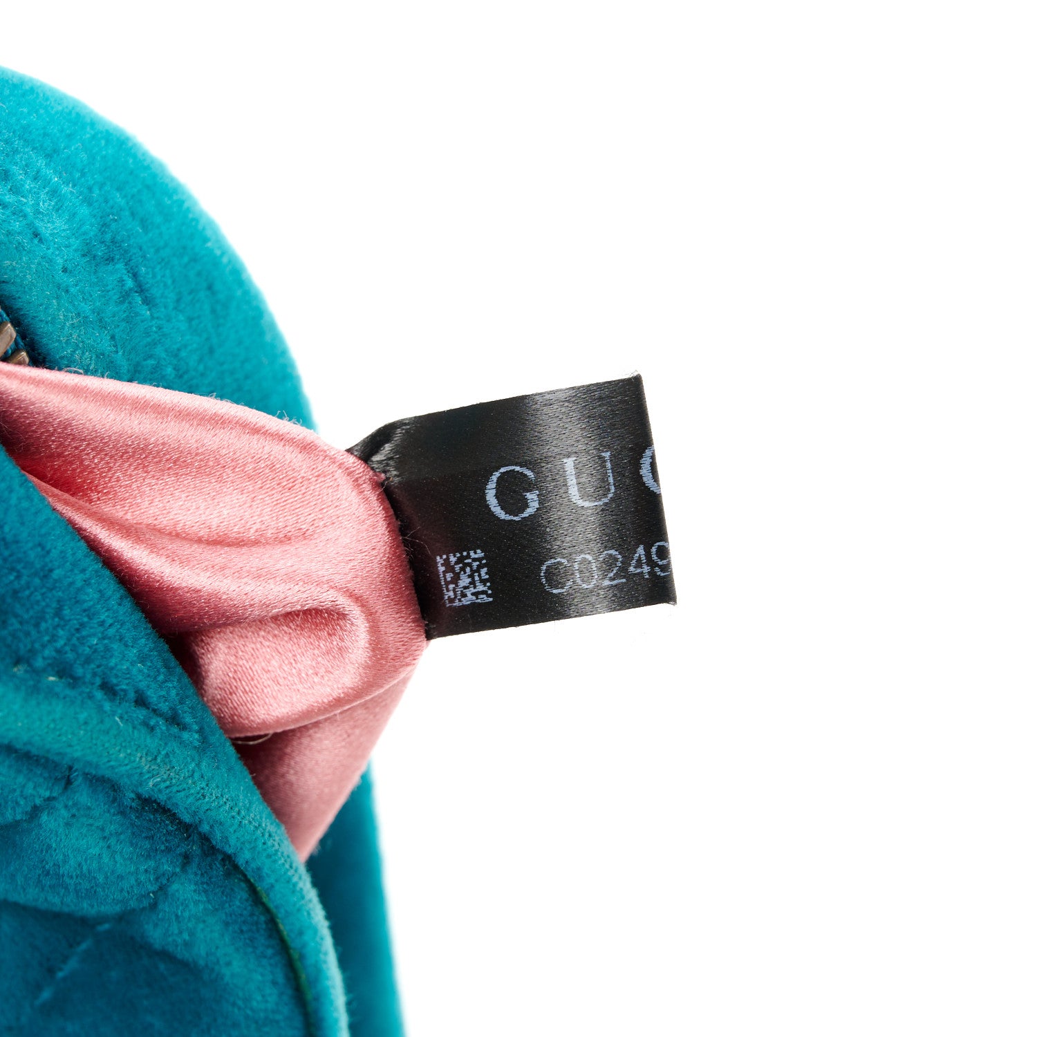 Gucci Velvet Matelasse Small GG Marmont Chain Shoulder Bag Pavone Cyan 8 of 11