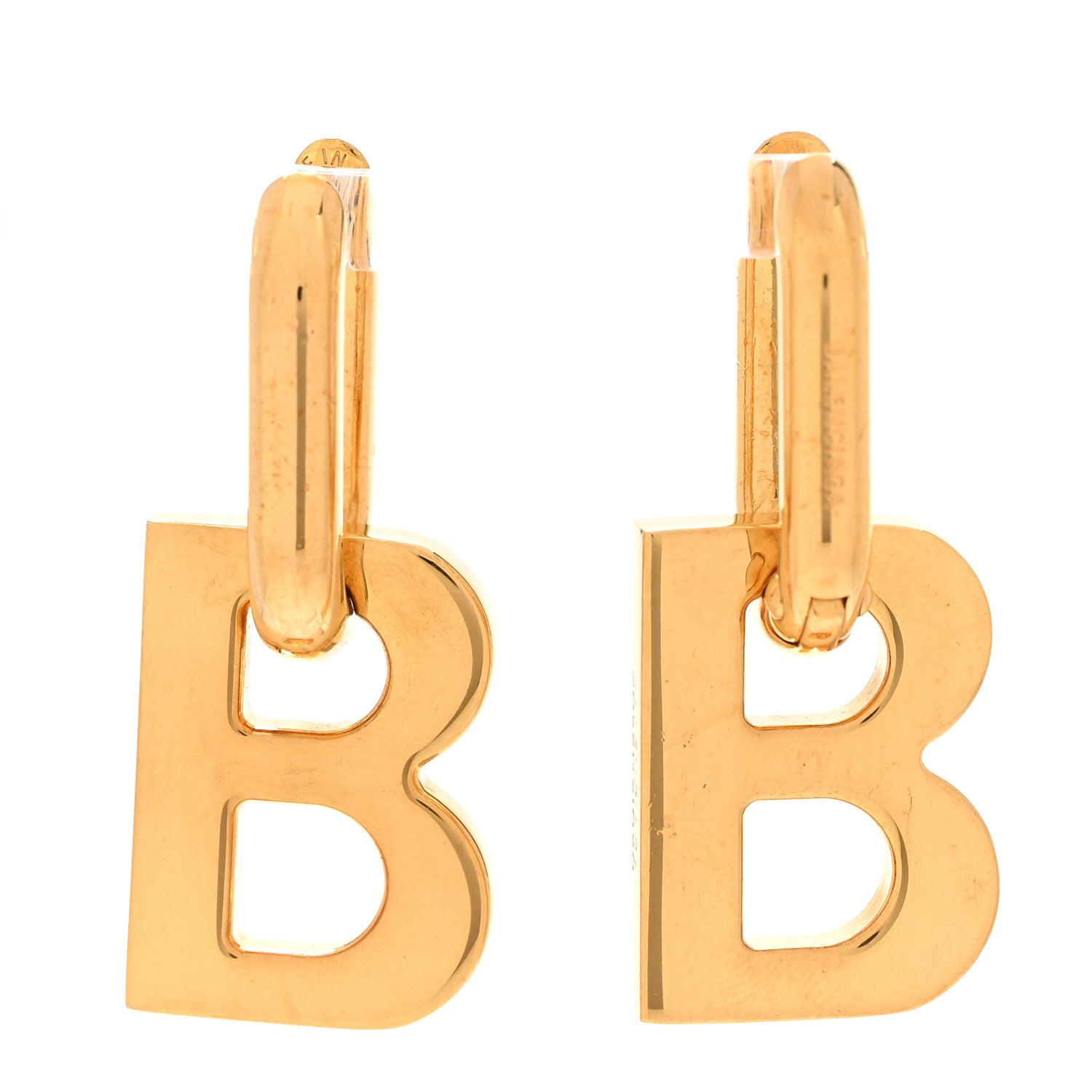 Balenciaga XS B Chain Drop Earrings Gold 1812194 – FASHIONPHILE