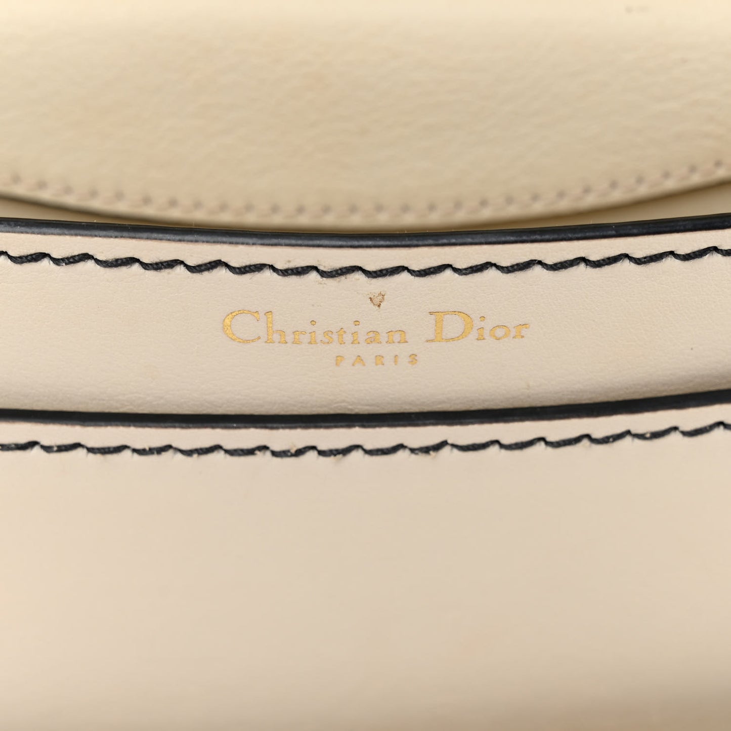 Calfskin J'Adior Chain Flap Bag Off White