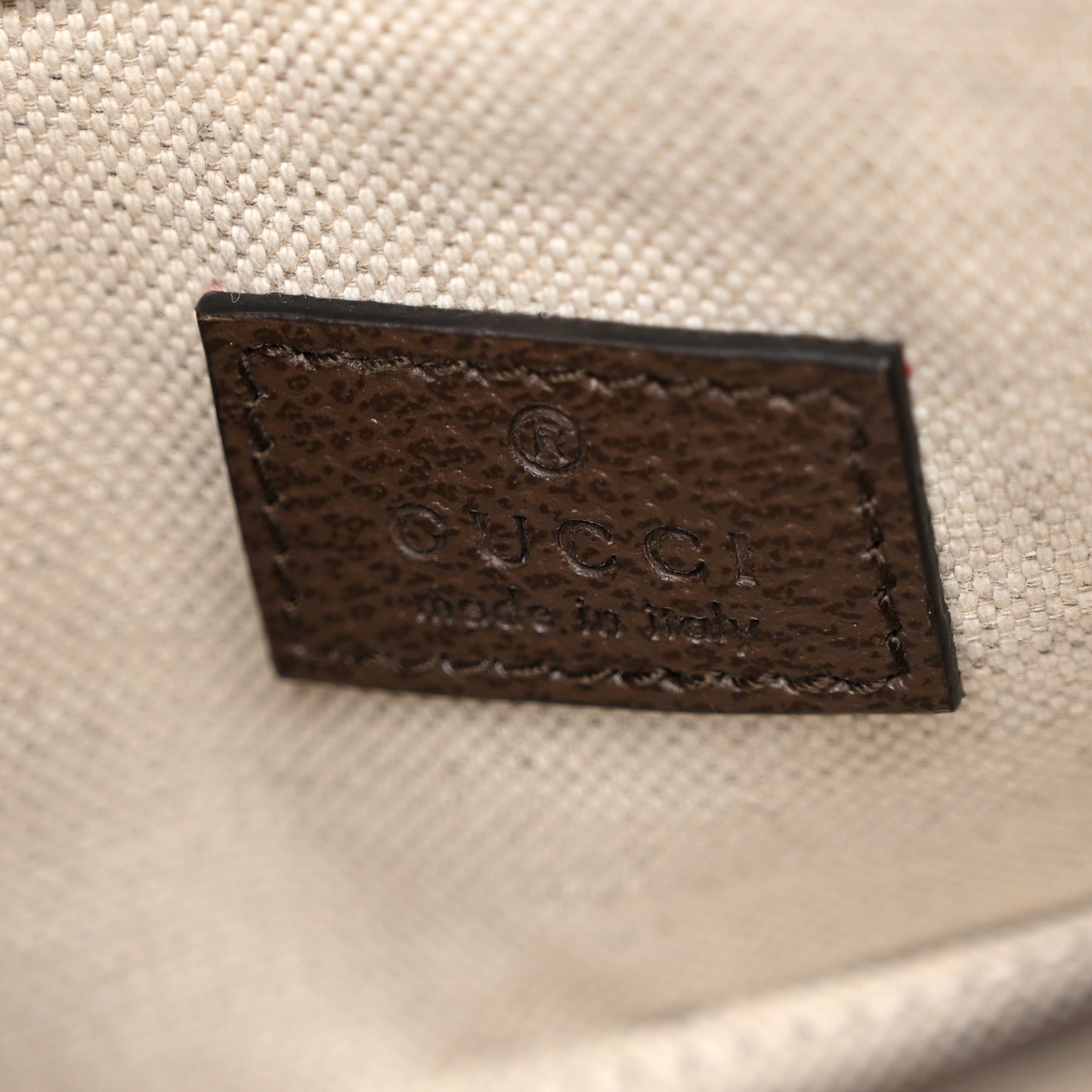 GG Supreme Monogram Mini Horsebit 1955 Asymmetric Shoulder Bag Beige Ebony