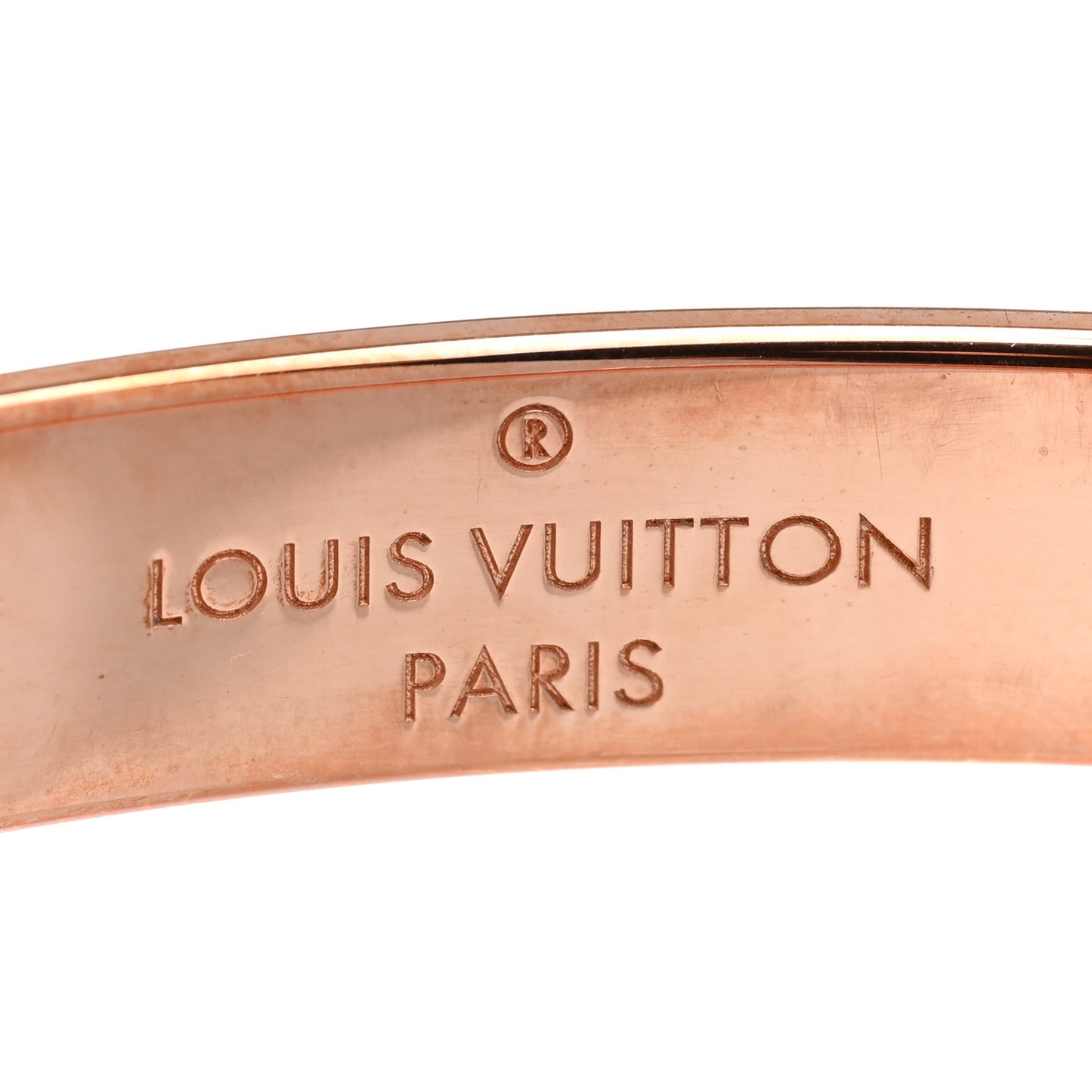 Brass Monogram Nanogram Cuff S Pink Gold