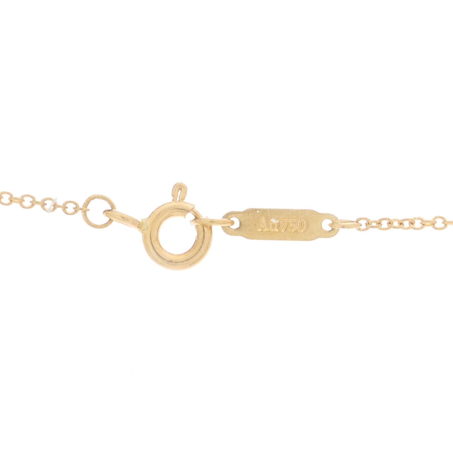 18K Yellow Gold Return to Tiffany Mini Double Heart Tag Pendant Necklace