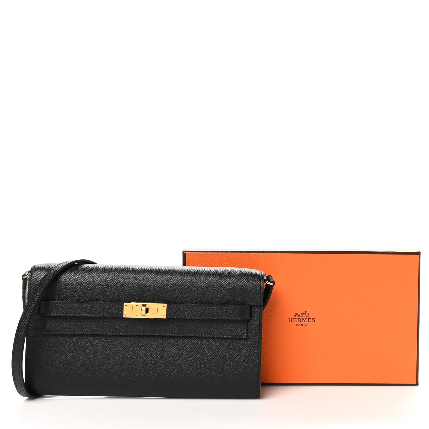 Hermes Epsom Kelly Wallet To Go Black 11 of 11