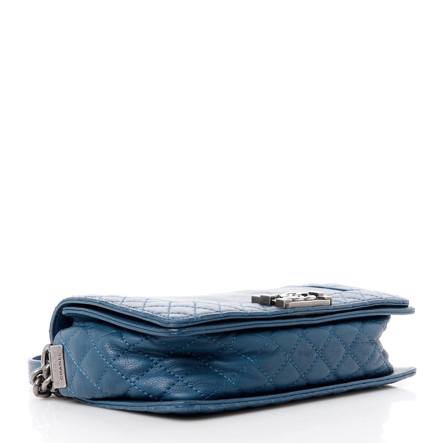Calfskin Medium Boy Reverso Flap Blue