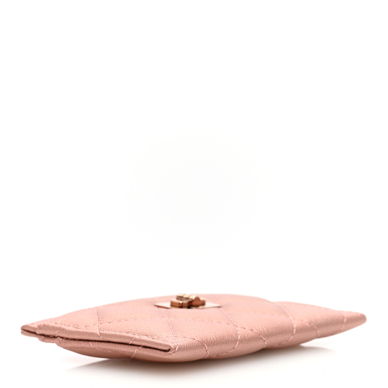 Chanel Metallic Grained Calfskin Quilted Reissue Card Holder Copper Pink 4 of 8
