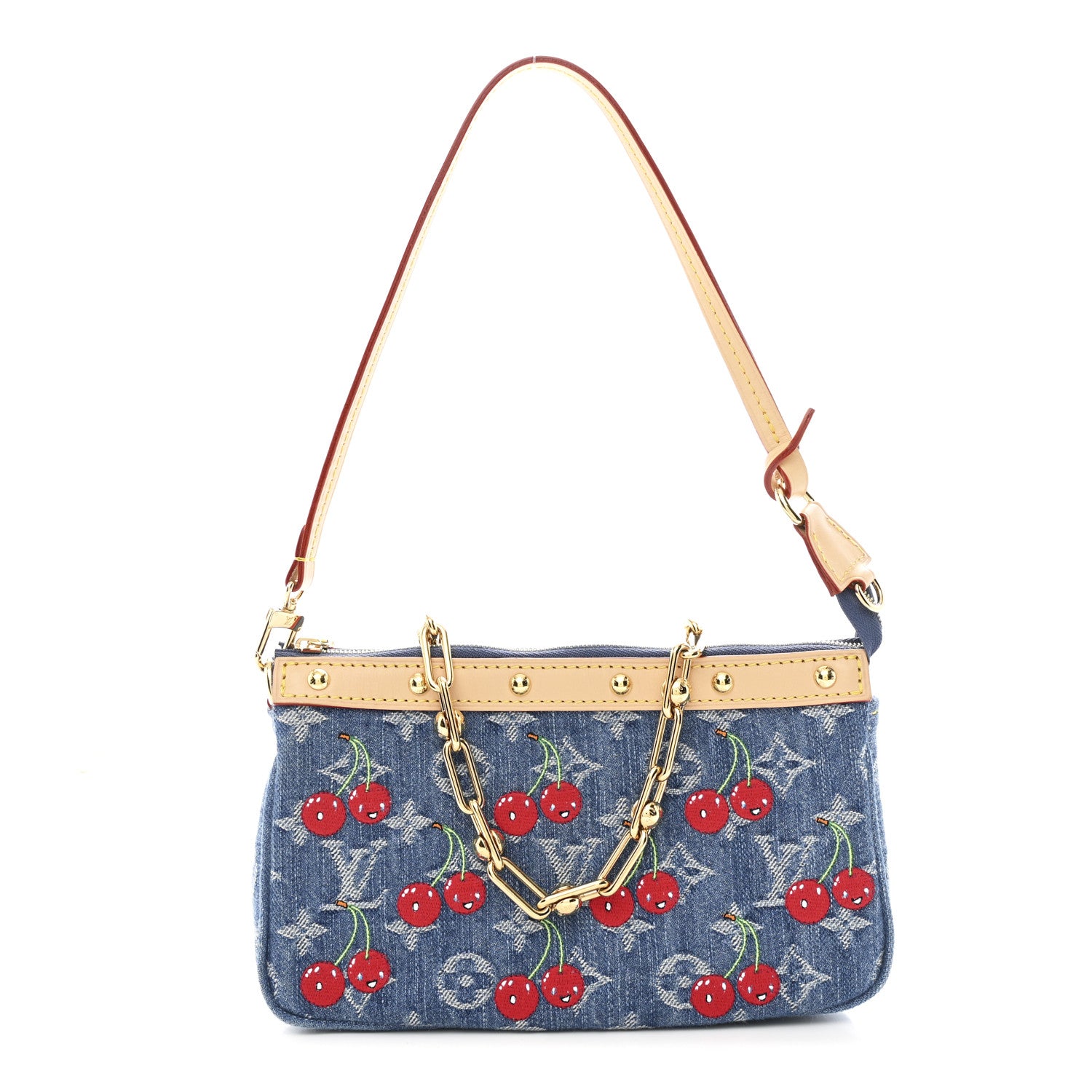 Louis Vuitton LV X TM Monogram Denim Cerises Pochette Accessories