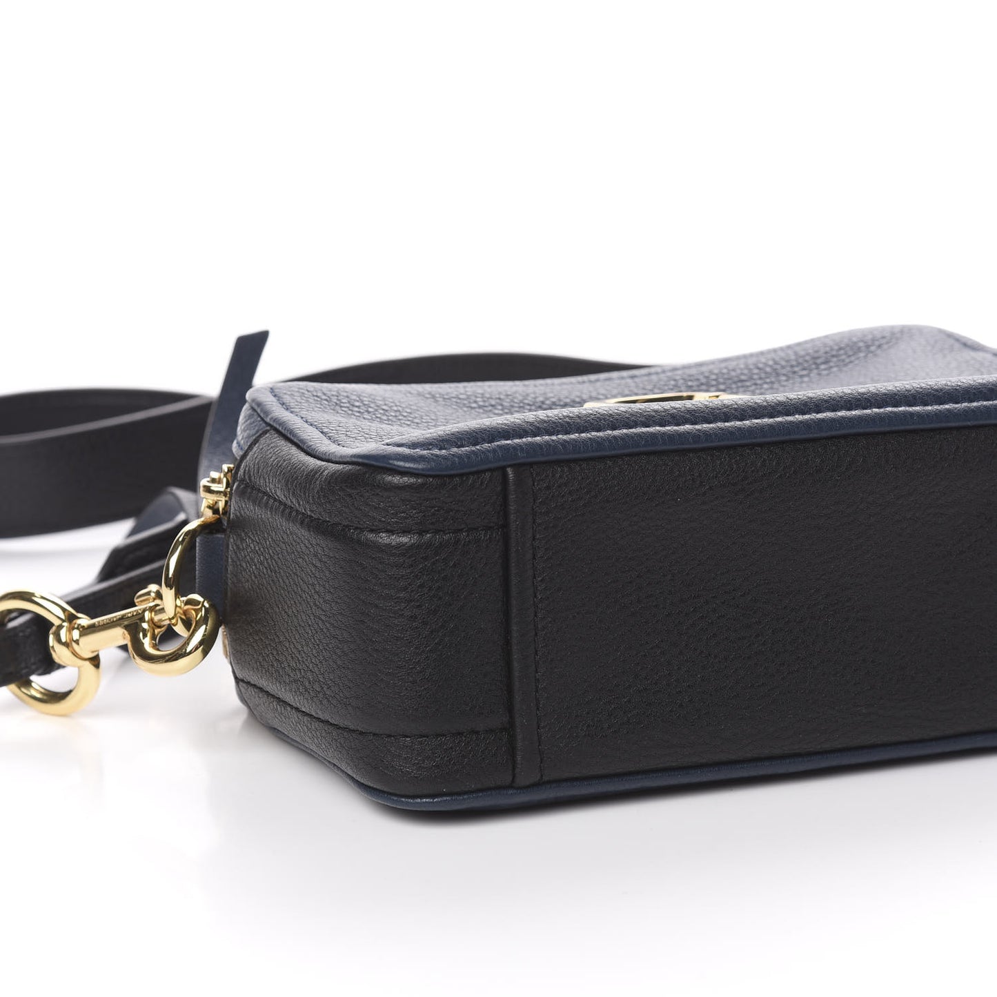 Supple Natural Grain Calfskin Softshot 21 Crossbody Bag Navy