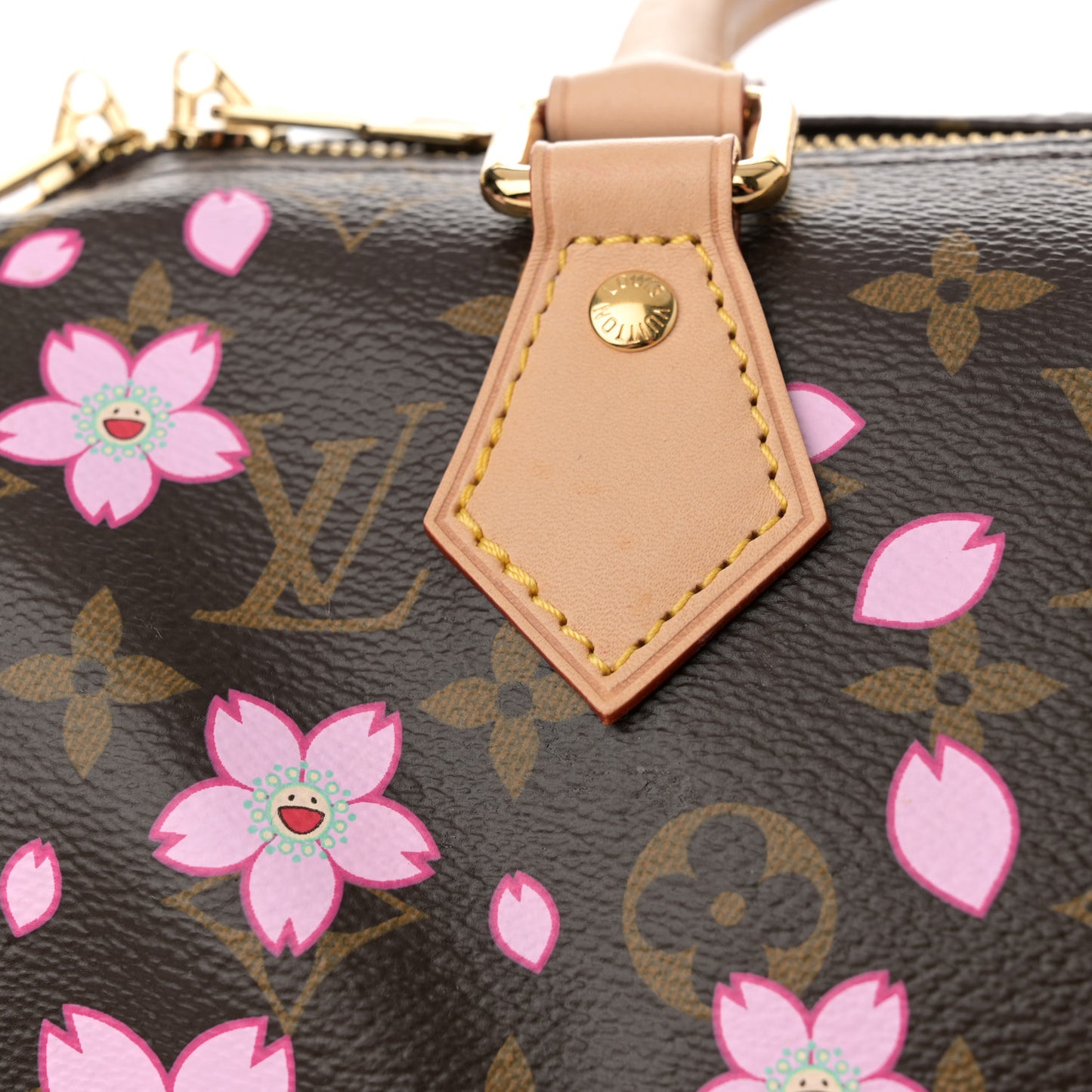 LV X TM Monogram Cherry Blossom Speedy Bandouliere 25 Sakura Brown