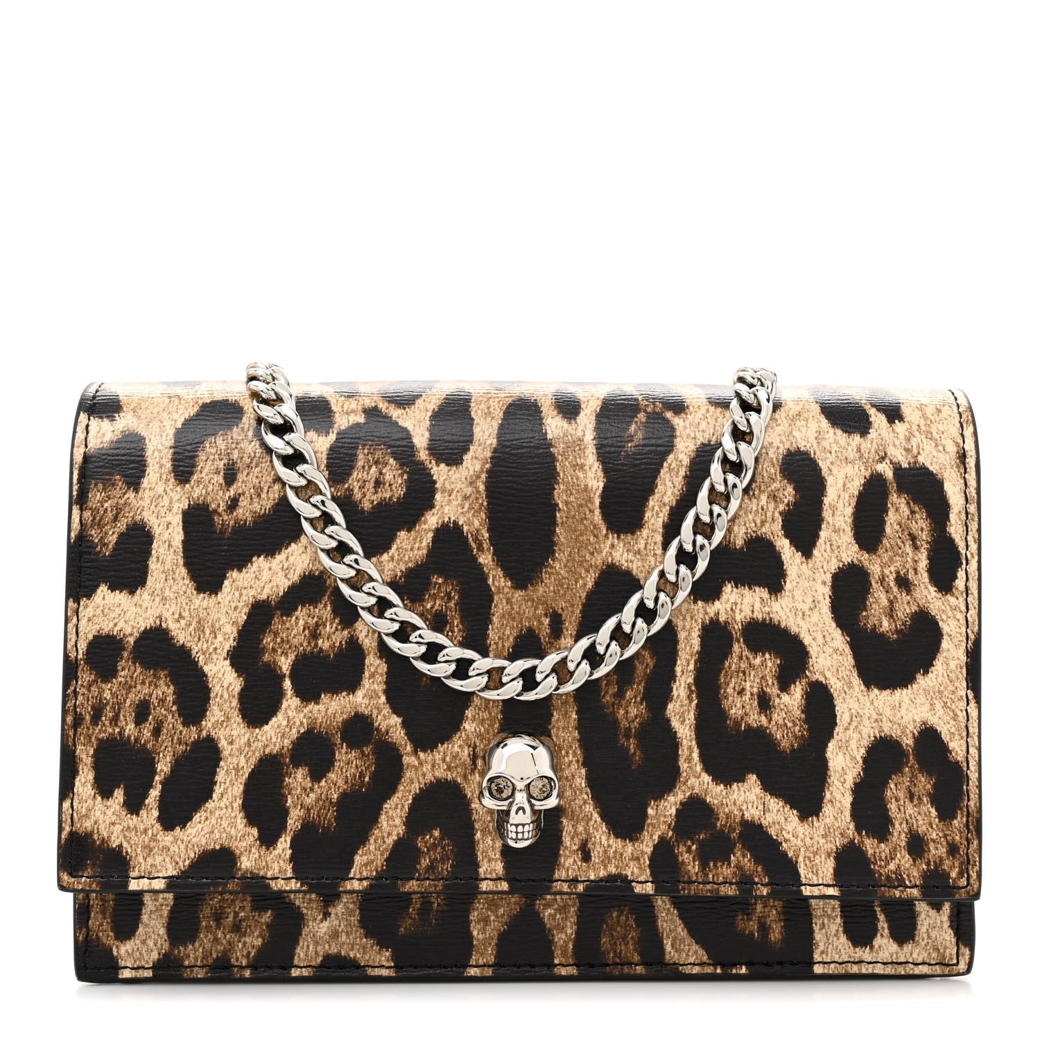 Alexander McQueen Patent Leopard Print Skull Mini Crossbody Bag 1 of 10