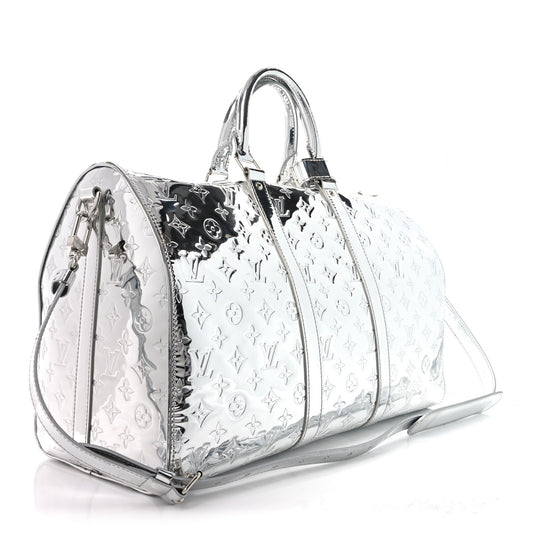 Monogram Mirror Keepall Bandouliere 45 Silver