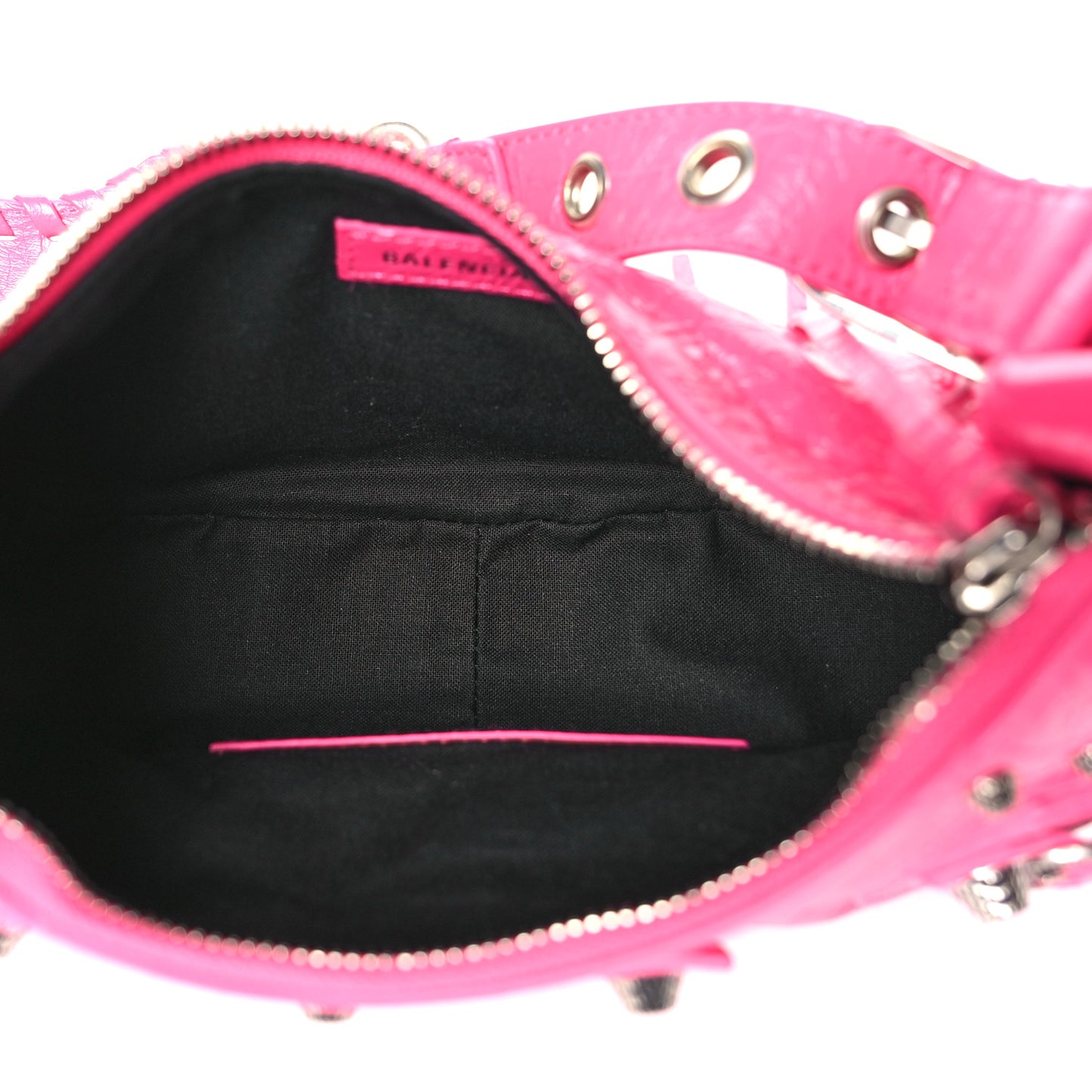 Agneau Arena Le Cagole Shoulder Bag XS Violet Fuchsia