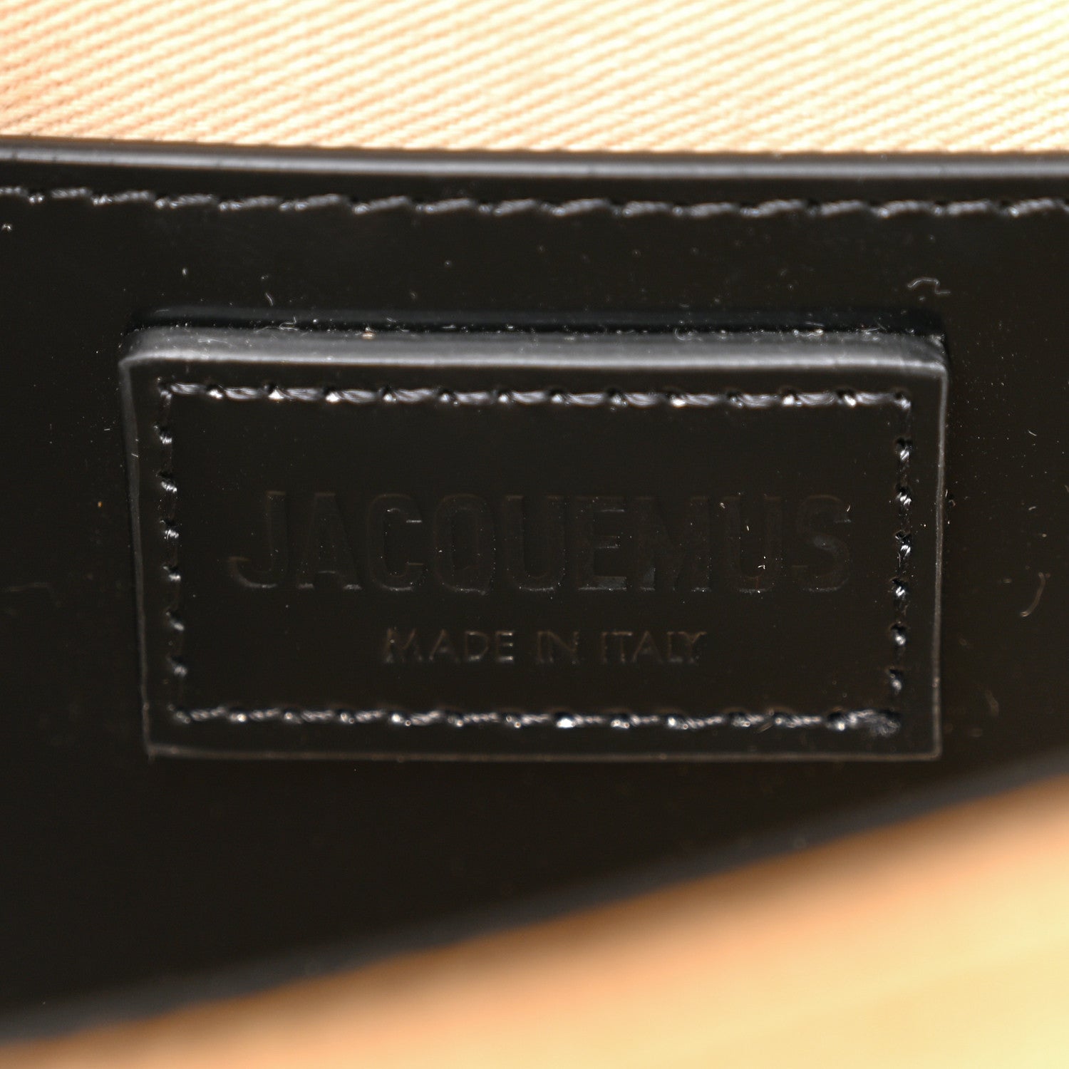 Jacquemus Raffia Smooth Calfskin Le Bambino Long Natural Black 6 of 9