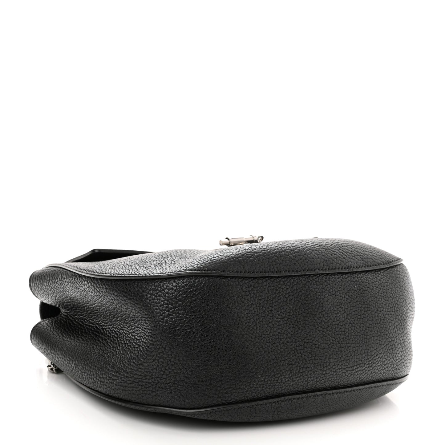 Grained Lambskin Medium Drew Shoulder Bag Black