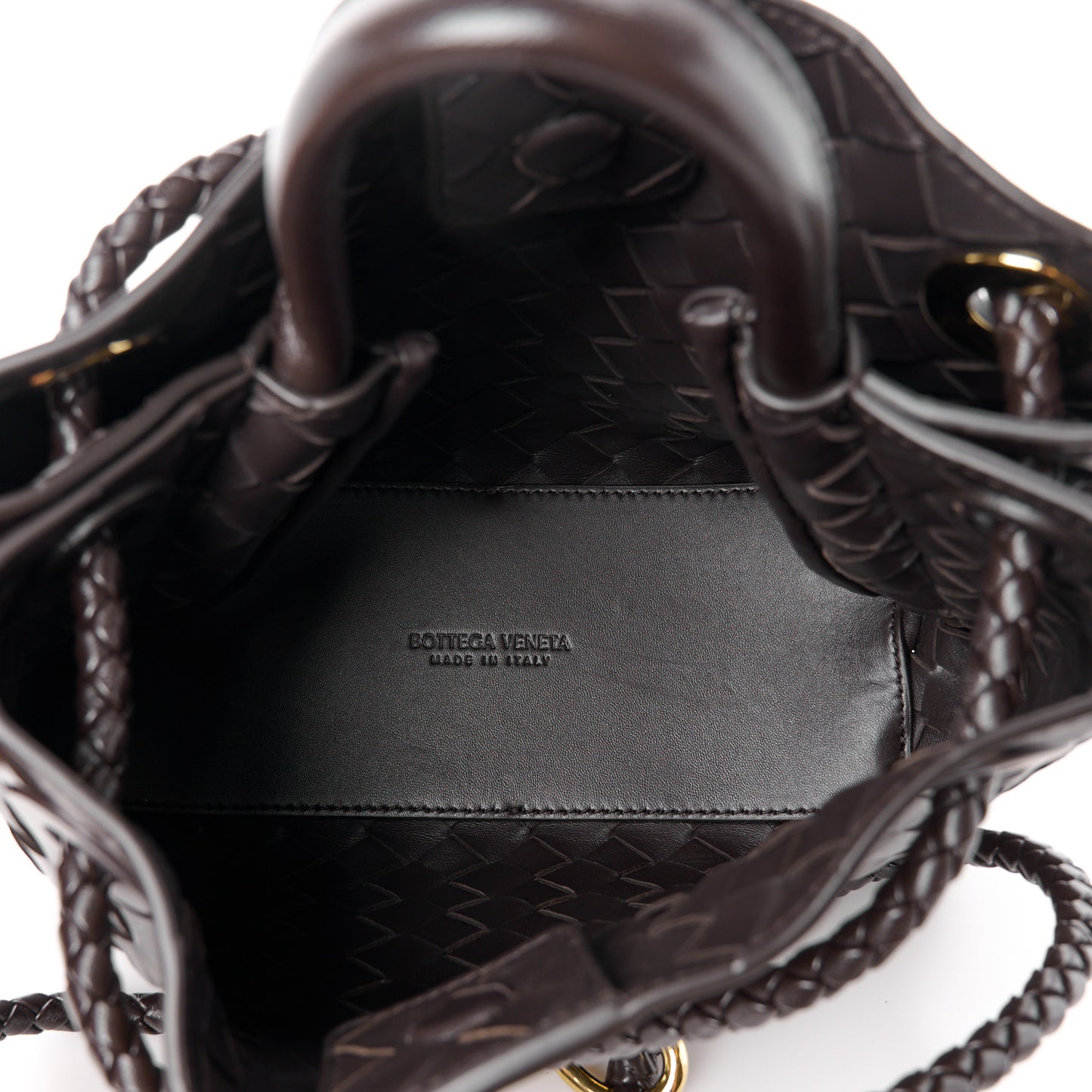 Nappa Intrecciato Small Andiamo Shoulder Bag Fondant