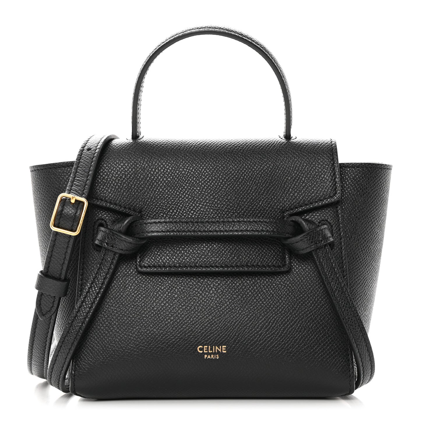 Grained Calfskin Pico Belt Bag Black
