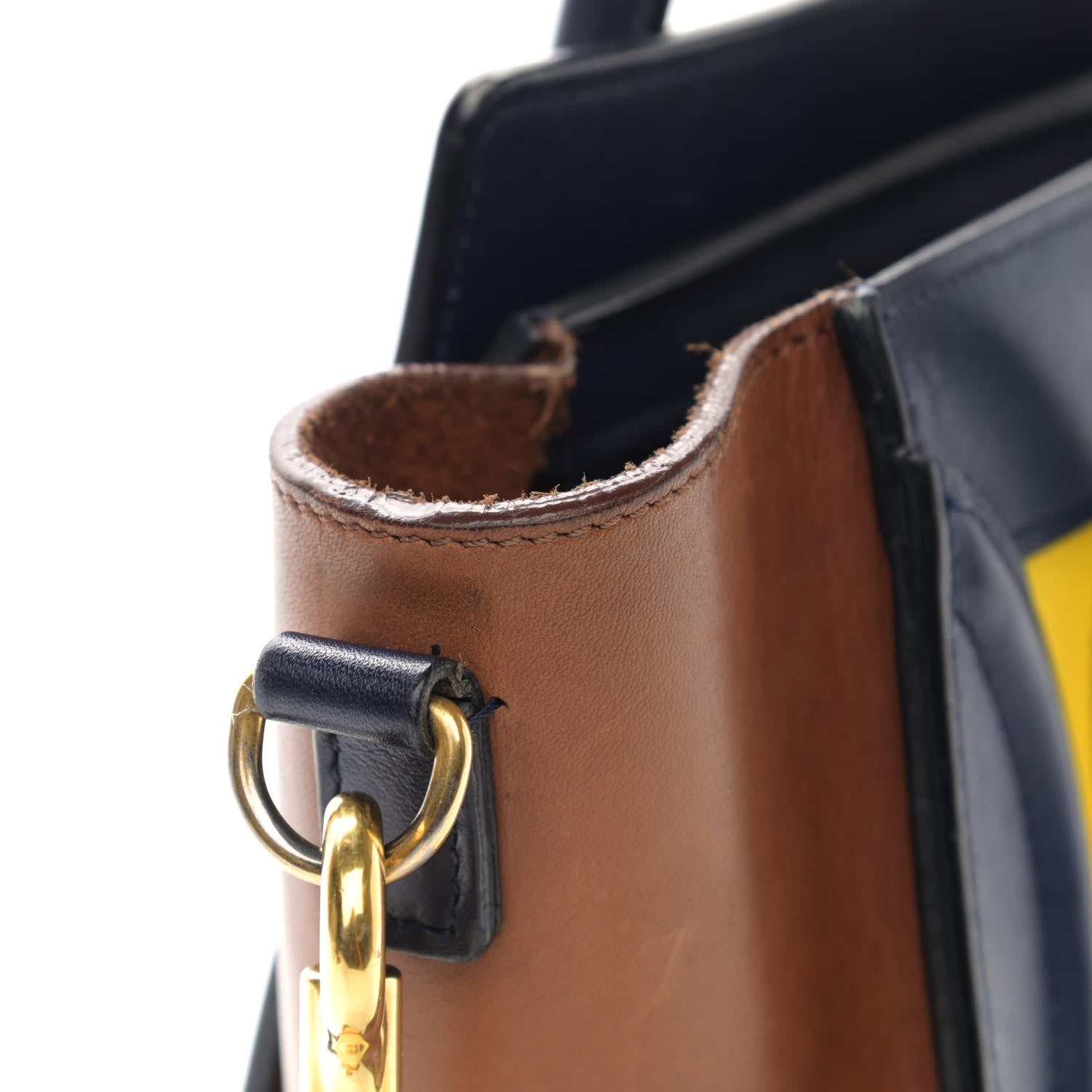 Celine Bullhide Calfskin Suede Tri-color Nano Luggage Multicolor 14 of 14