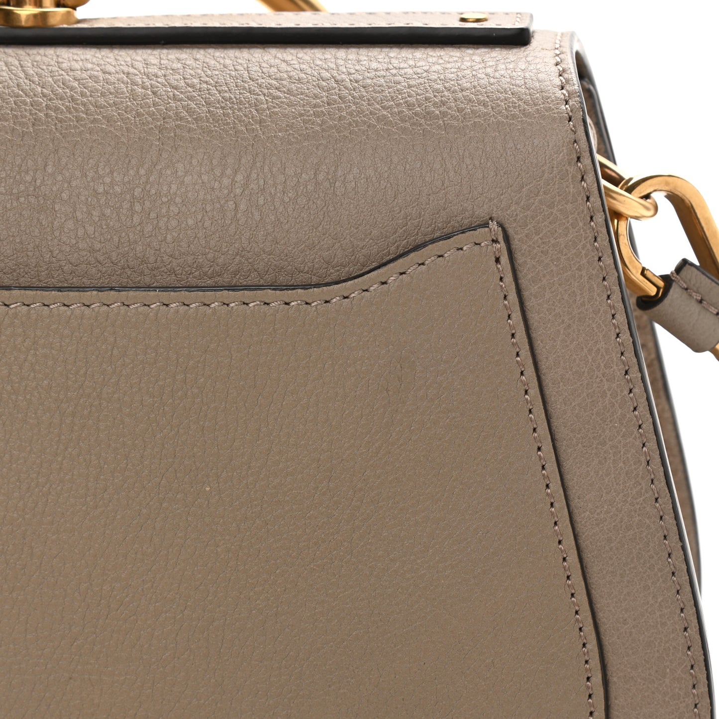 Calfskin Suede Medium Nile Bracelet Bag Motty Grey
