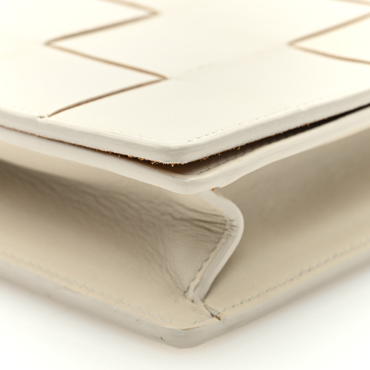 Lambskin Maxi Intrecciato Mini Cassette Crossbody Bag White