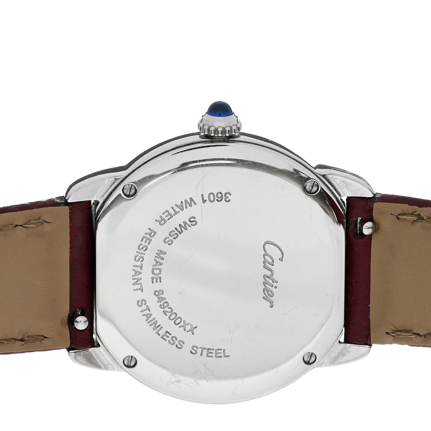 Stainless Steel Calfskin 29mm Ronde Solo Quartz Watch Burgundy