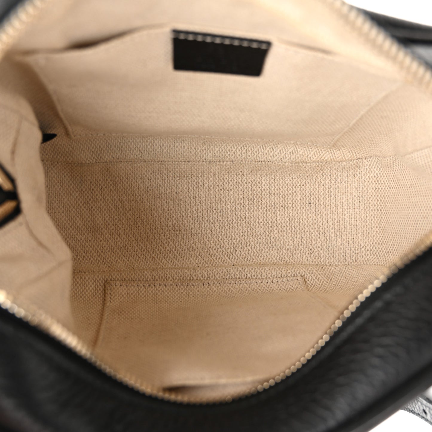 Pebbled Calfskin Small Soho Disco Bag Black