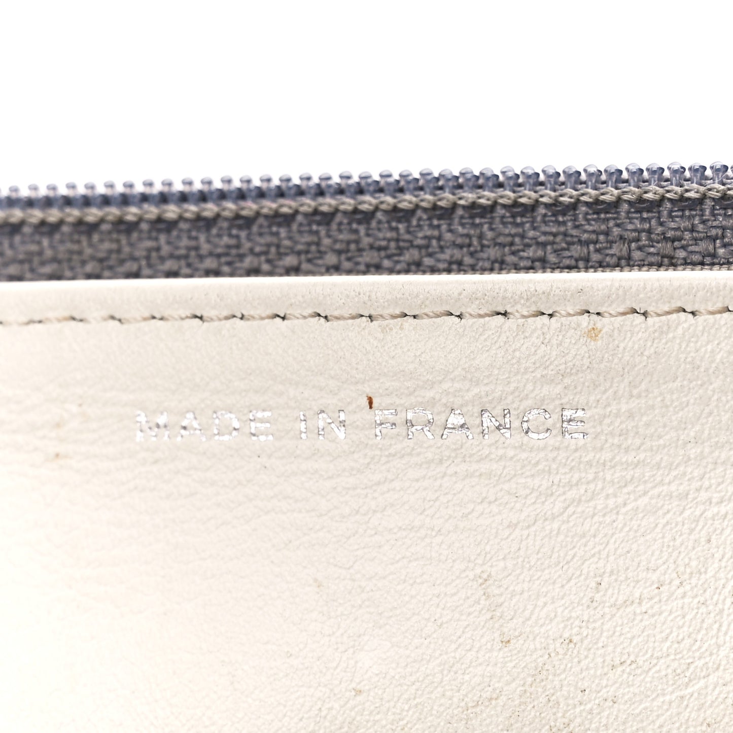 Metallic Aged Calfskin Quilted Wallet on Chain WOC Silver